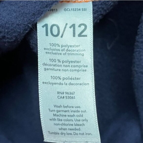 OSHKOSH B'gosh Fleece Colorblock Henley Orange Blue Size Youth 10/12 - Picture 4 of 4